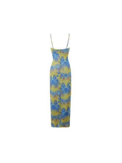 Spagetti Strap Maxi Floral Dress