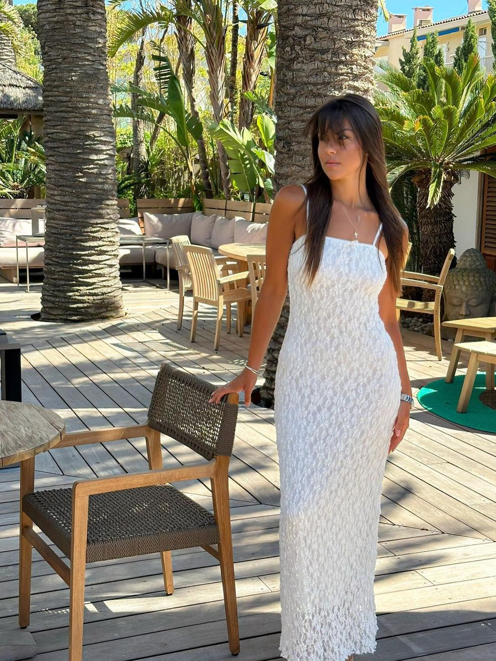 Alyssa Spaghetti Strap Lace Midi Dress