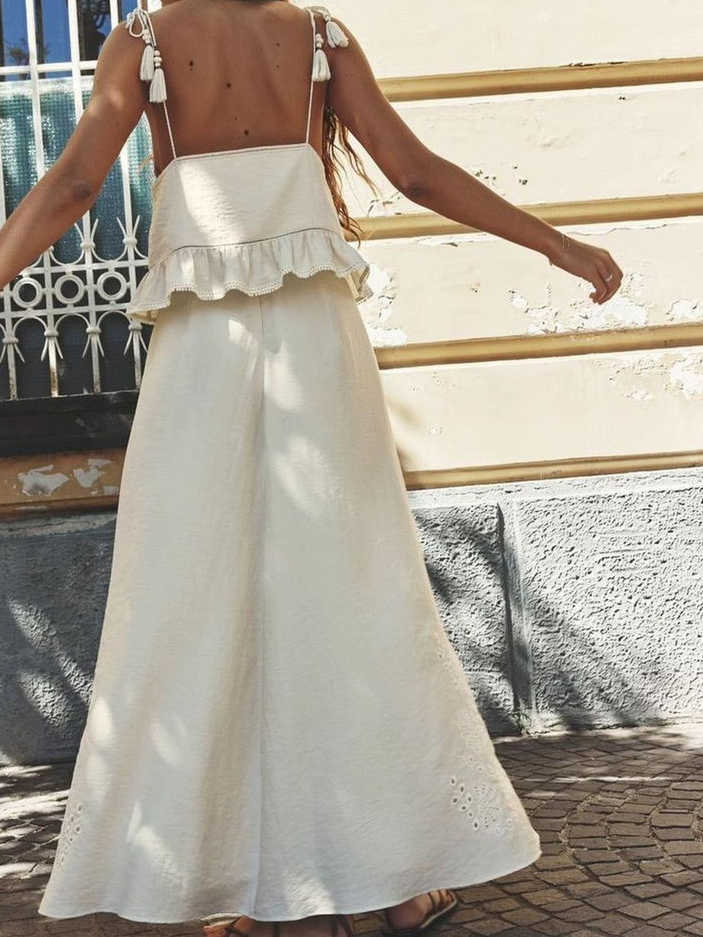 Embroidered Cami Top & Skirt Coord Set