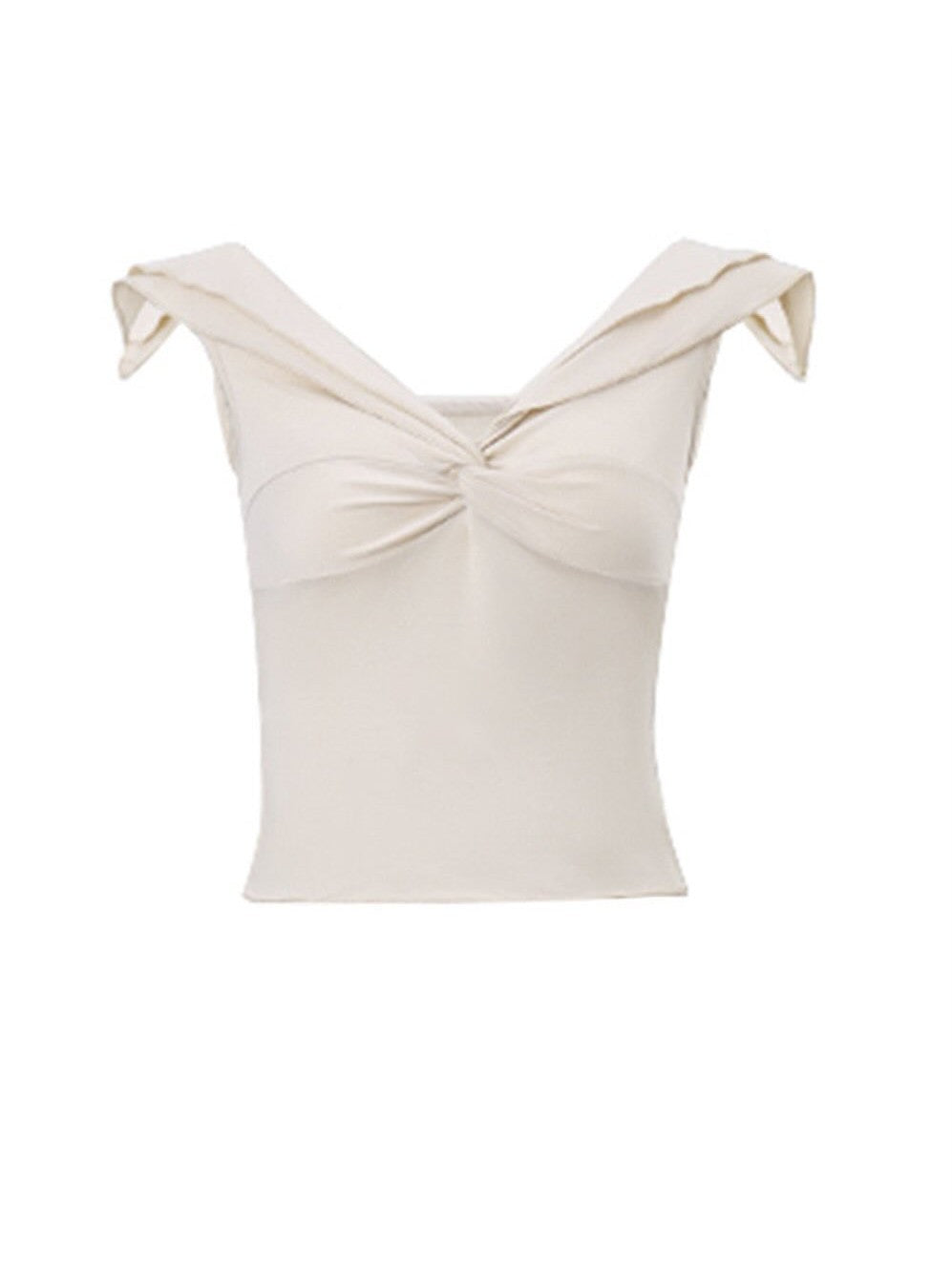 Ruffle Deep Neck Crop Top & Skirt Coord Set