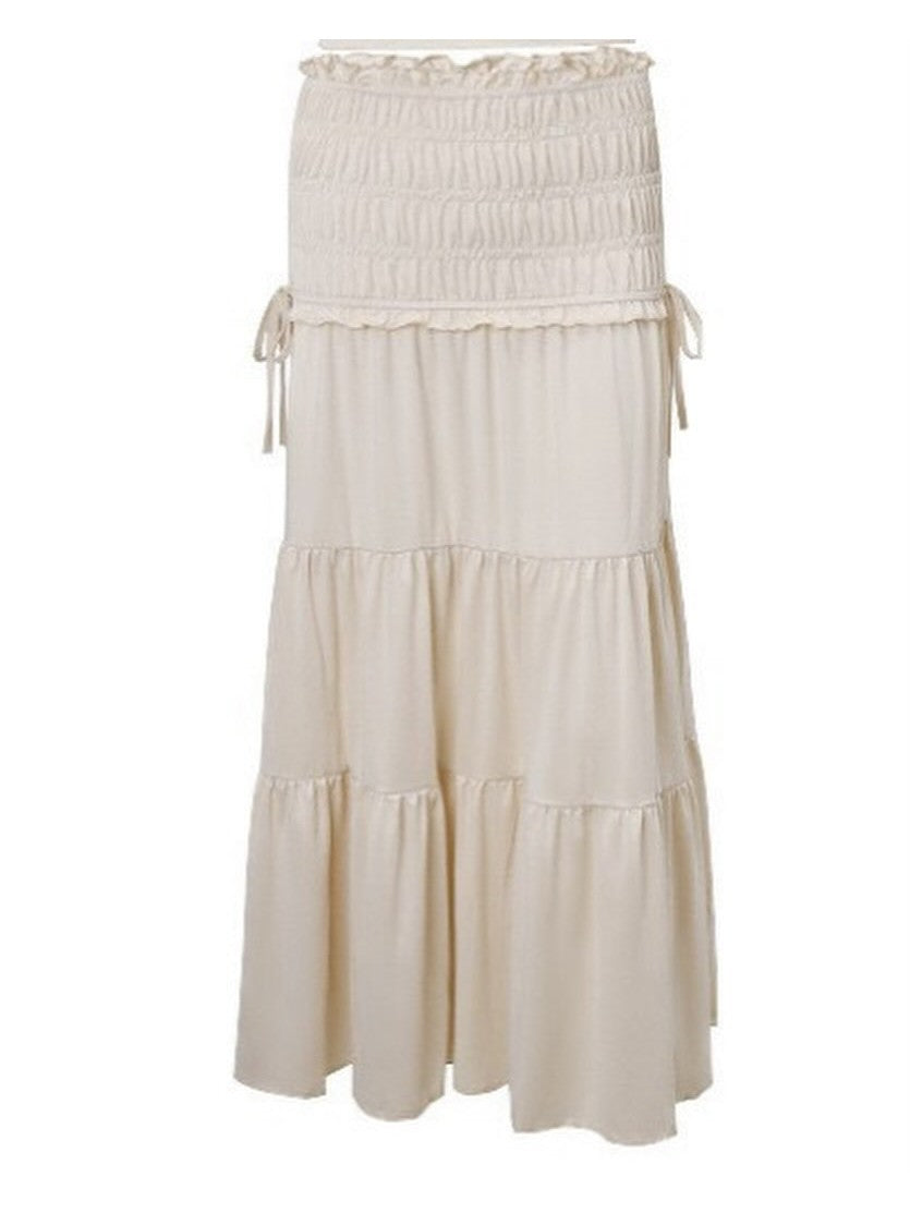 Ruffle Deep Neck Crop Top & Skirt Coord Set