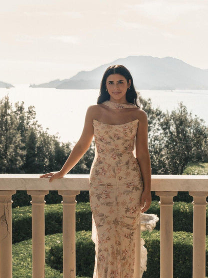 Tube Corset Top & Ruched Skirt Coord Set