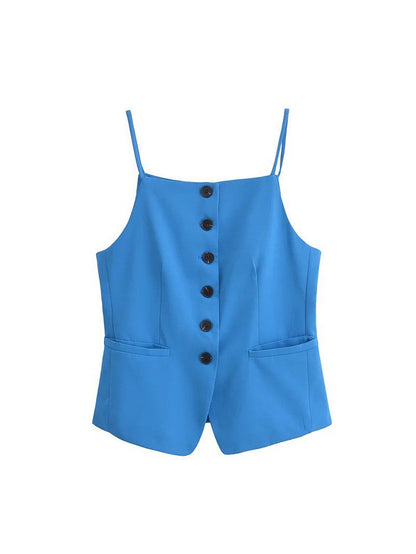 Blazer With Vest & Wide Leg Pants 3 Piece Coord Set