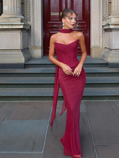 Tube Corset Top & Ruched Skirt Coord Set