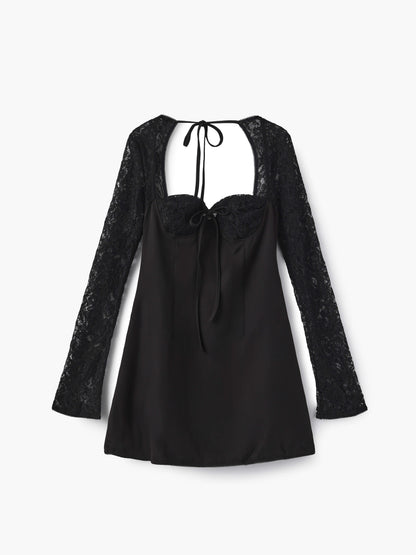 Louise mini dress with lace details