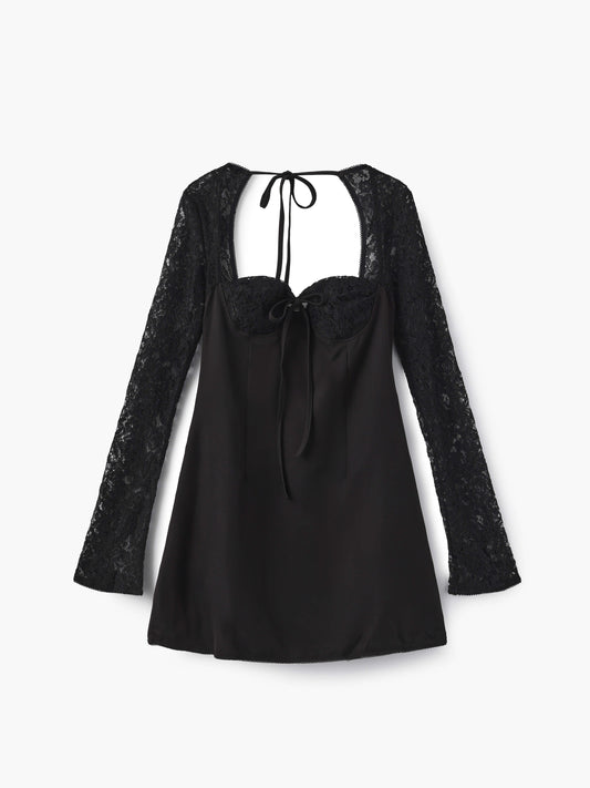 Louise mini dress with lace details