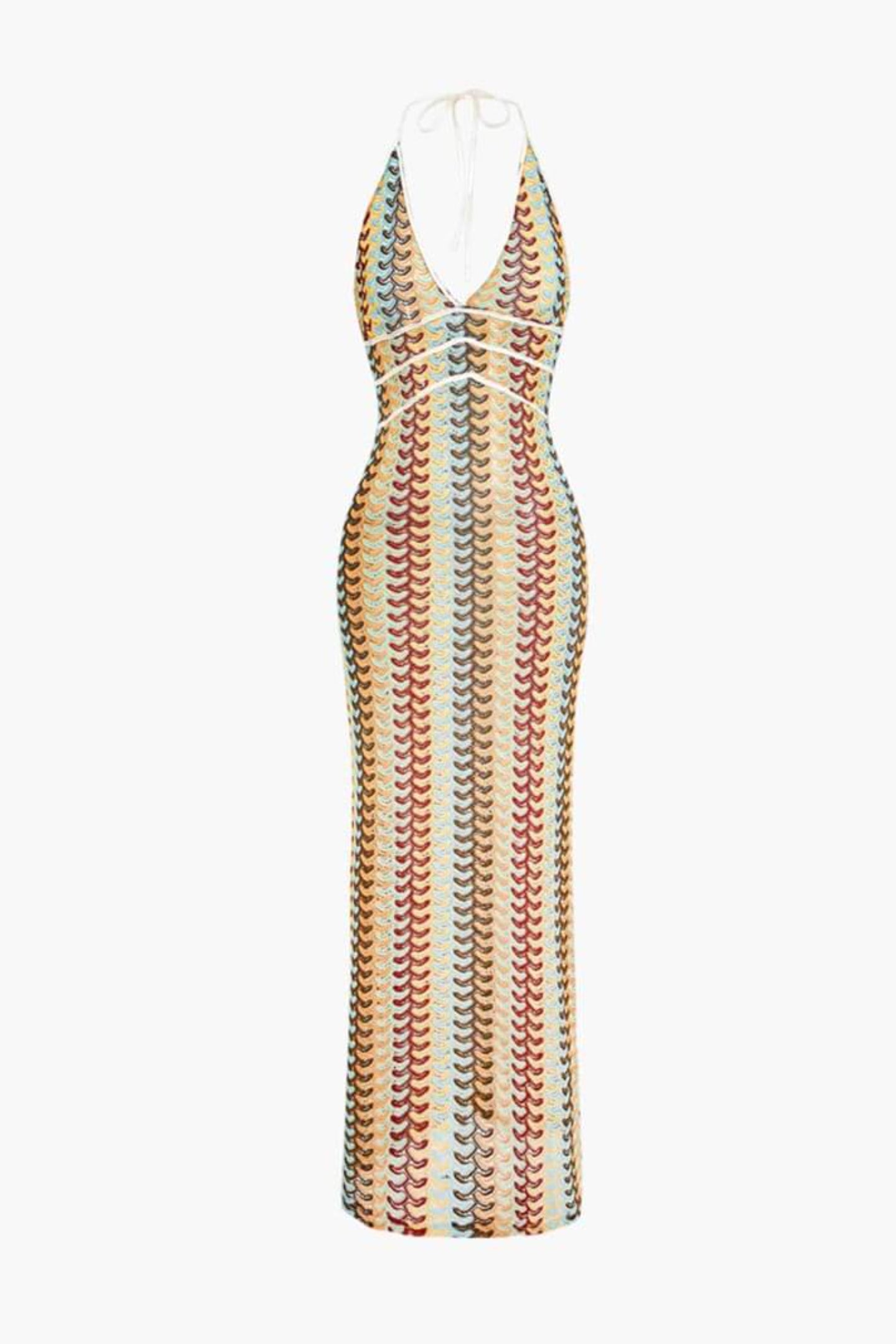 Lydia Halterneck Crochet Maxi Dress