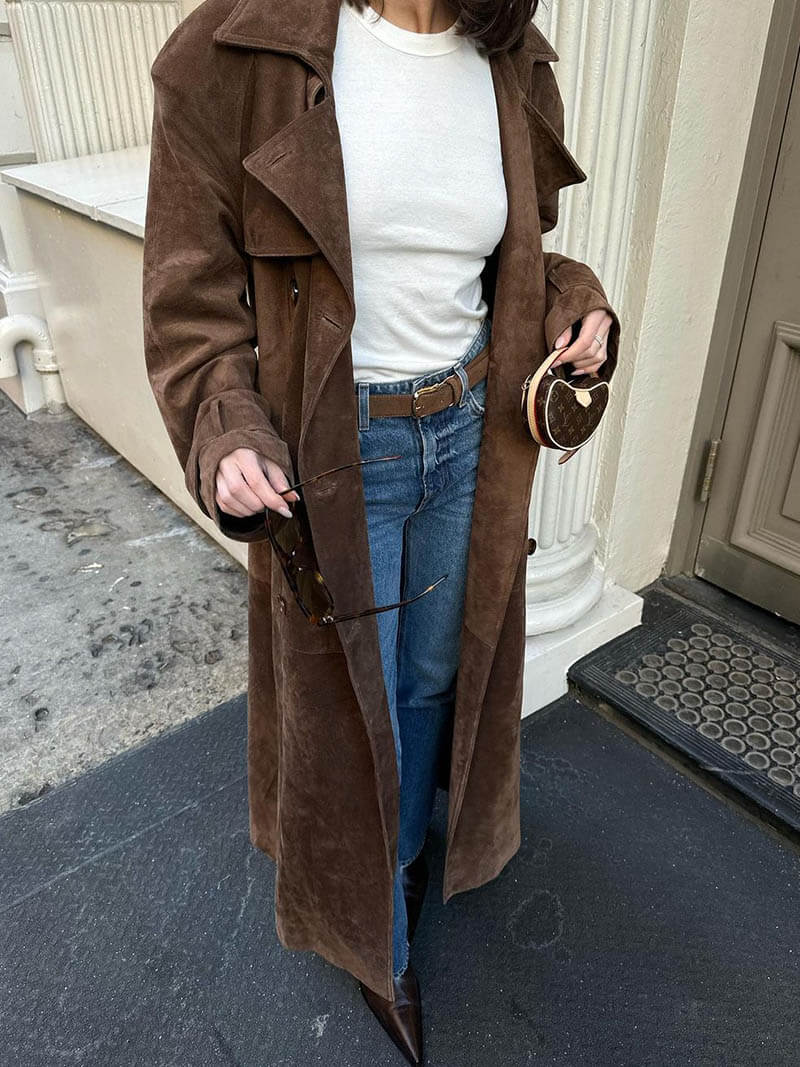 | Women’s Warm Belted Trench Coat
