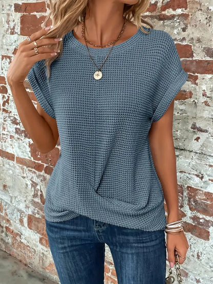 The Sophie — Waffle Knit Tee