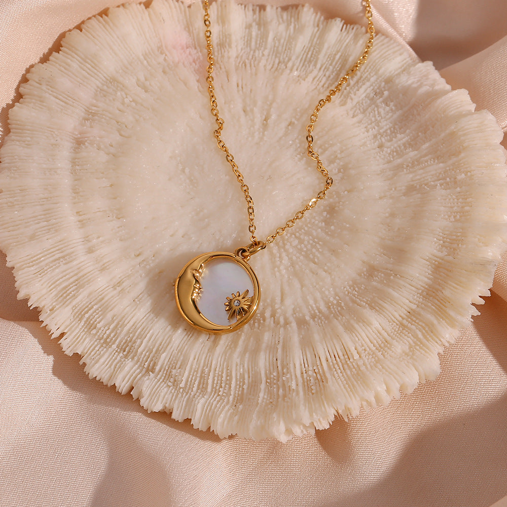 Solara Moon & Sun Gold Pendant