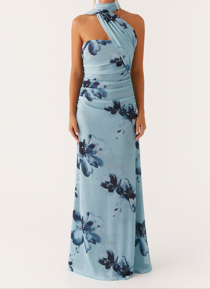 Carlotta Maxi Dress - Blue Black Floral