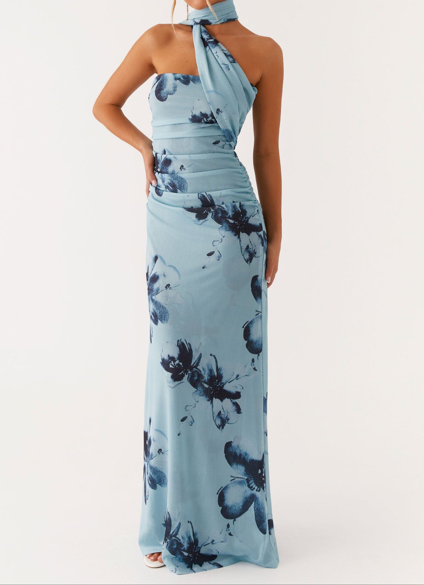 Carlotta Maxi Dress - Blue Black Floral