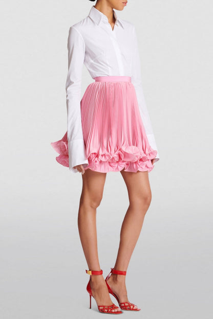 Sonnet Pleated Ruffled Mini Skirt