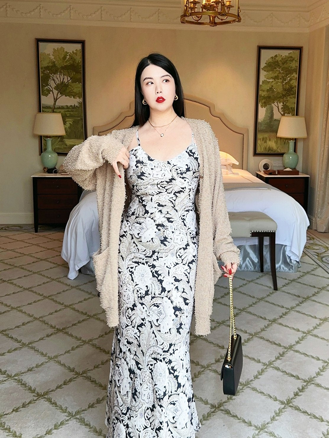Southern France Vacation Slip Dress Plus-Size