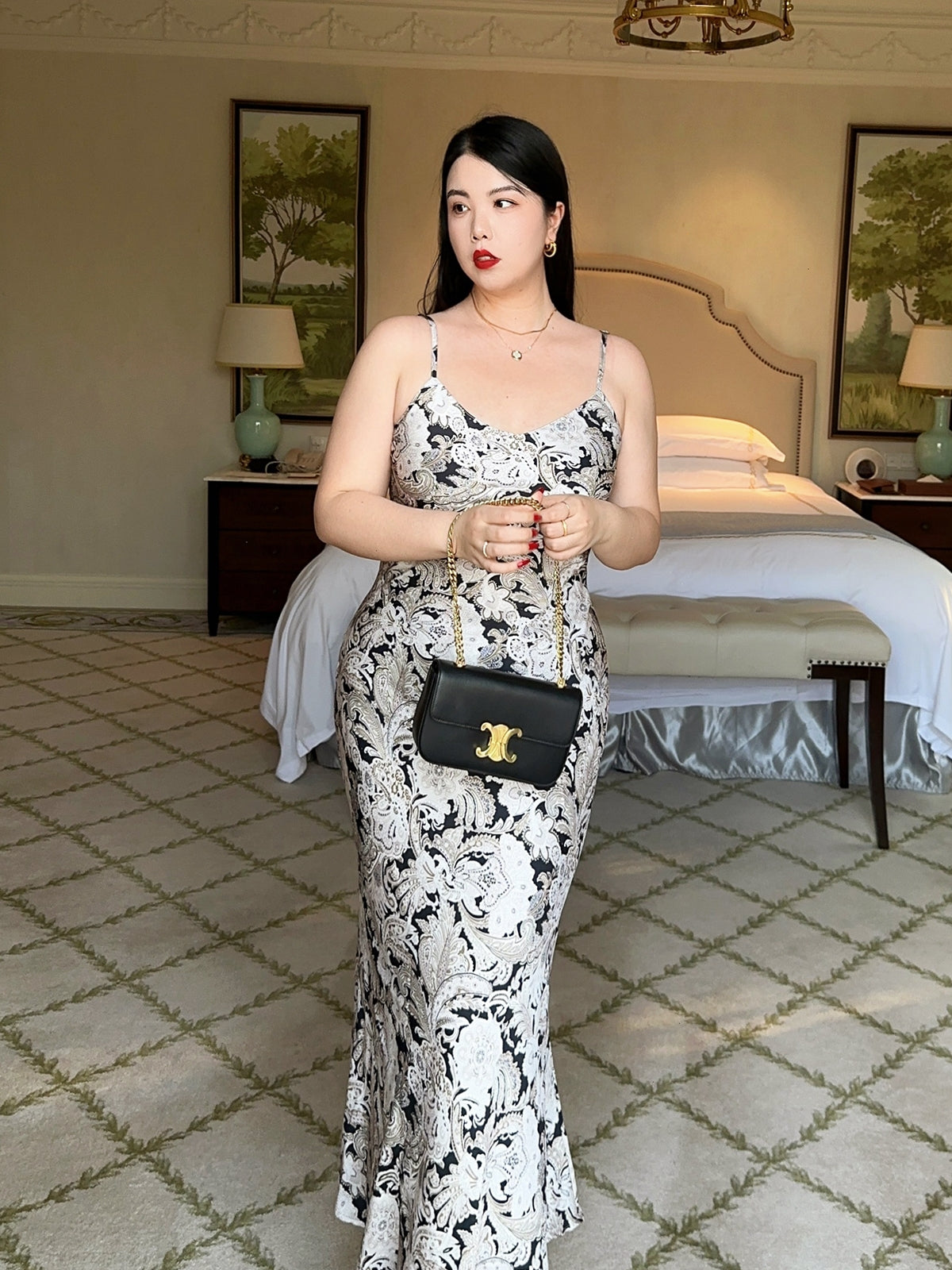 Southern France Vacation Slip Dress Plus-Size