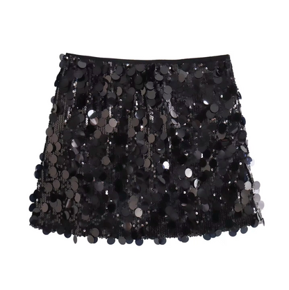 Sparkling Sequin Mini Skirt with Elastic Waistband – Perfect for Parties and Special Occasions