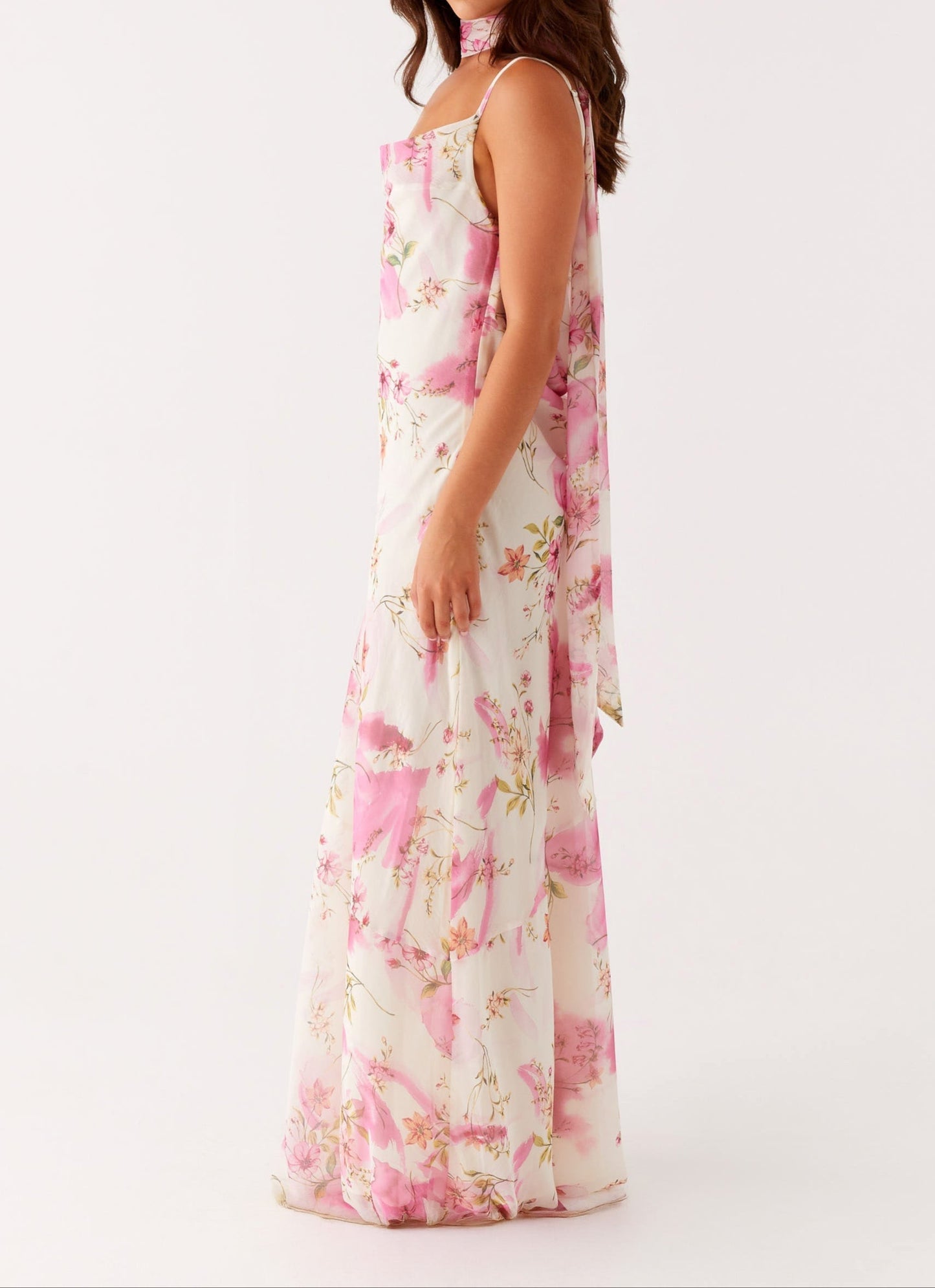 Orsola Maxi Dress - Ivory Floral Print
