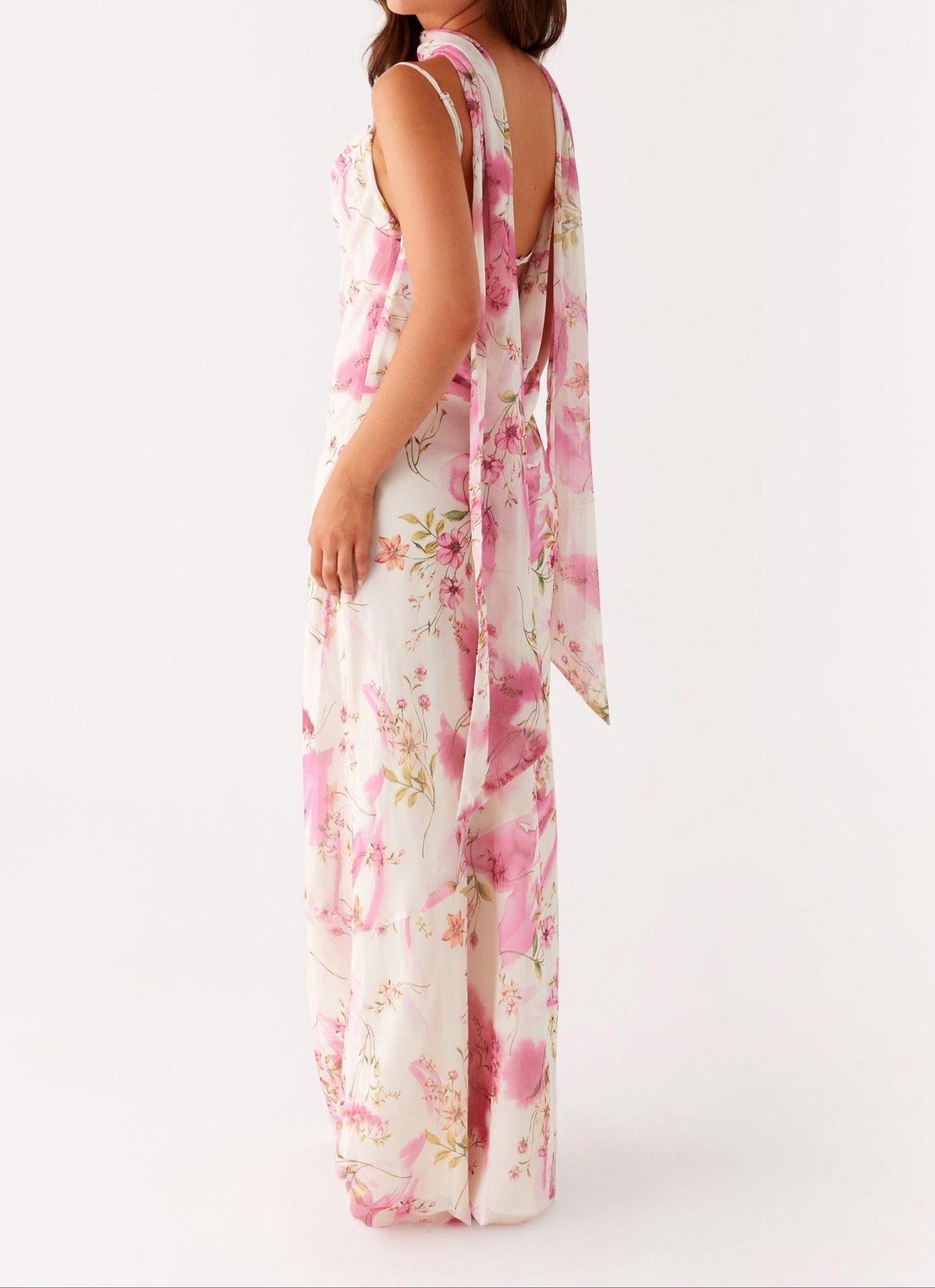 Orsola Maxi Dress - Ivory Floral Print