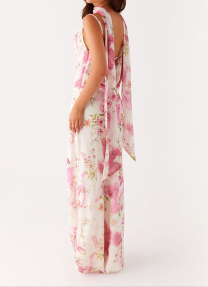 Orsola Maxi Dress - Ivory Floral Print