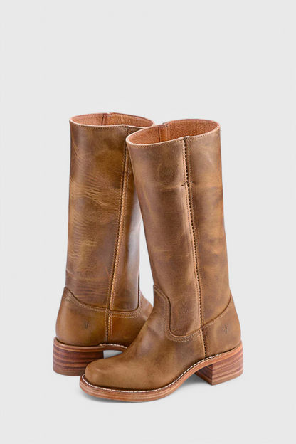The Wren — Leather Knee-High Cowboy Boots