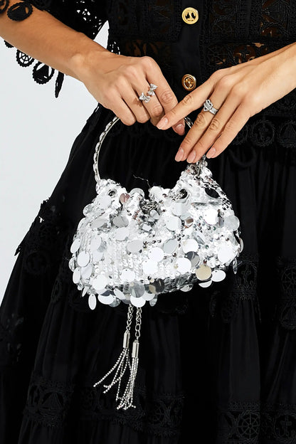 Steward Silver Sequins Bag
