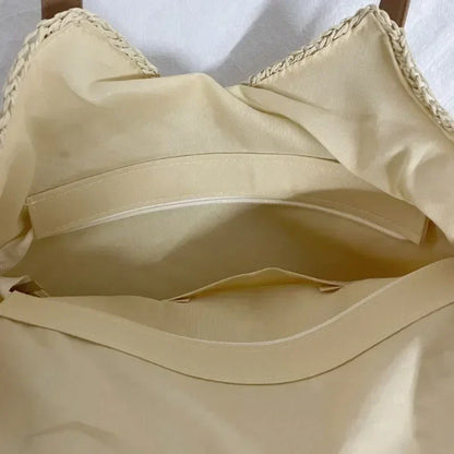 Summer Straw Rattan Crochet Shoulder Bag