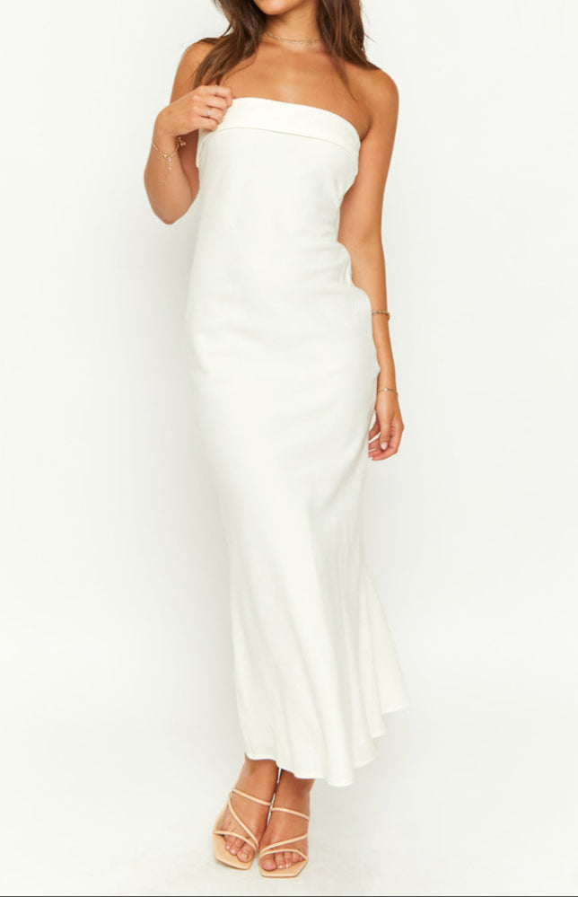 Federica Summer Cream Midi Dress