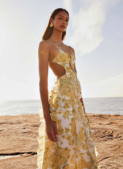 Carry | Sunlit Petals Ruffle Dress