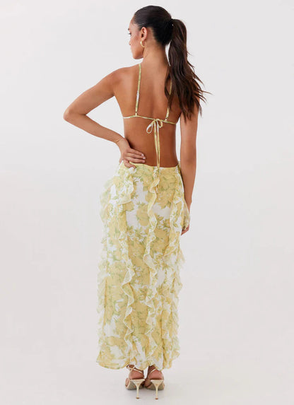 Carry | Sunlit Petals Ruffle Dress