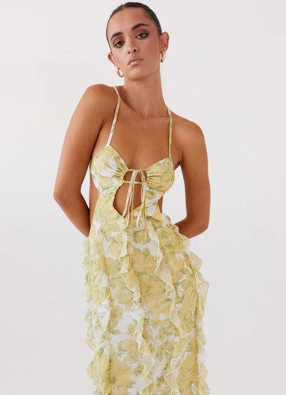 Carry | Sunlit Petals Ruffle Dress