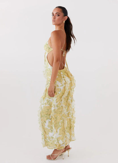 Carry | Sunlit Petals Ruffle Dress