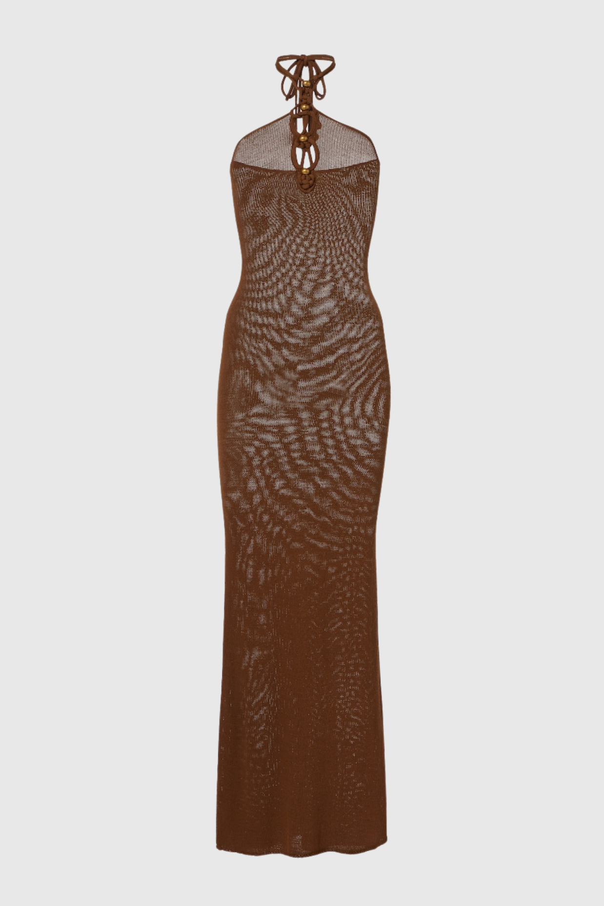Svetla Halter Knitted  Maxi Dress