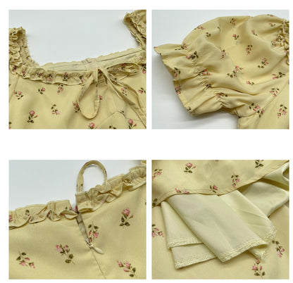 Yellow Sweet & Sexy Chic Floral Summer Dress