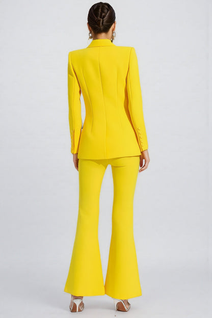 Theobald Yellow Long Sleeve Blazer Set