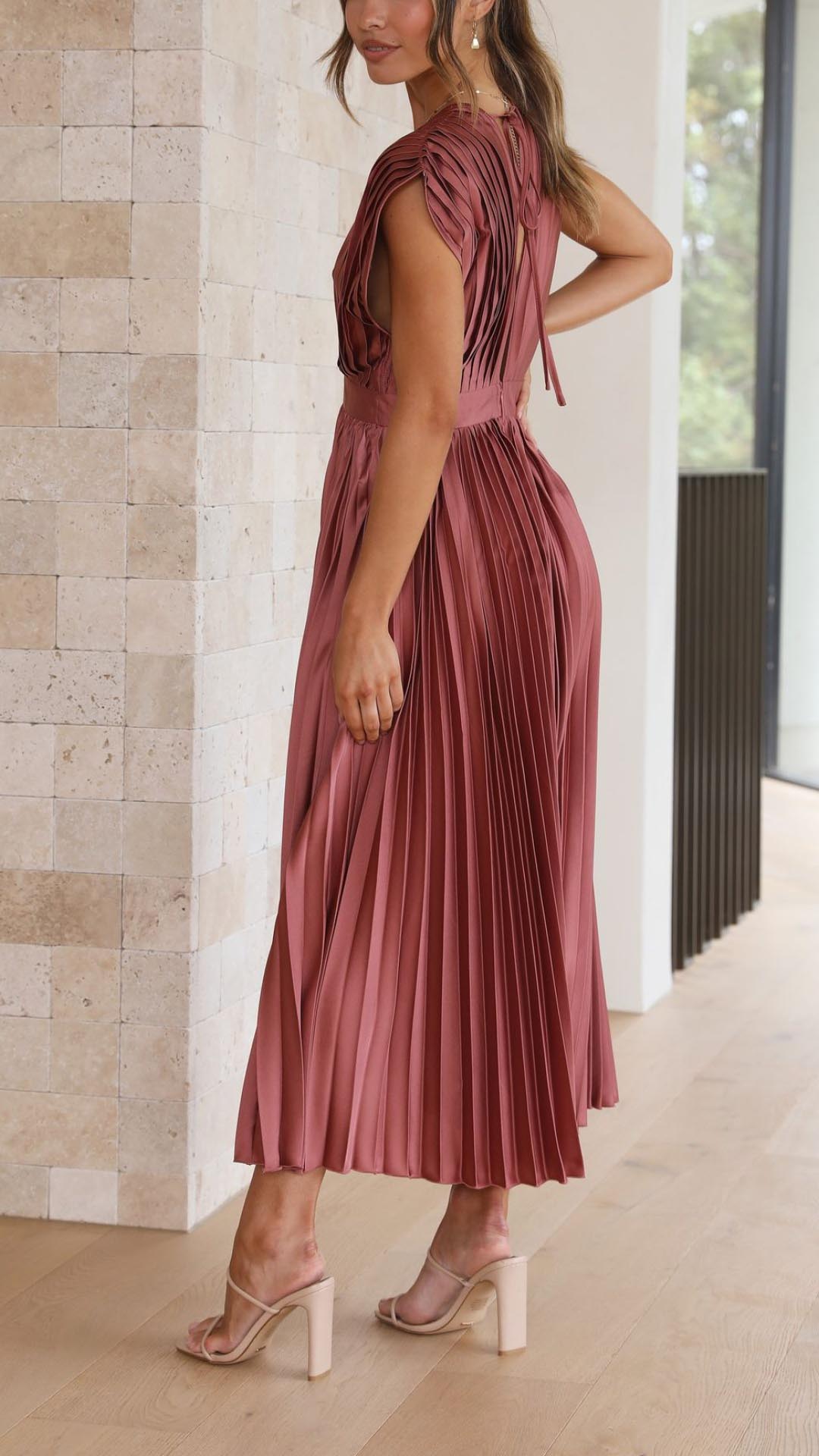 Emma | Deep V-Neck Maxi Dress