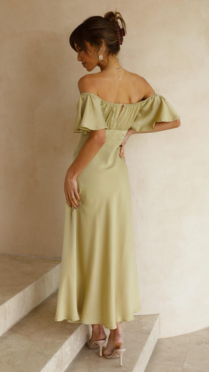 Nalani | Butterfly Sleeve Off-Shoulder Maxi Dress