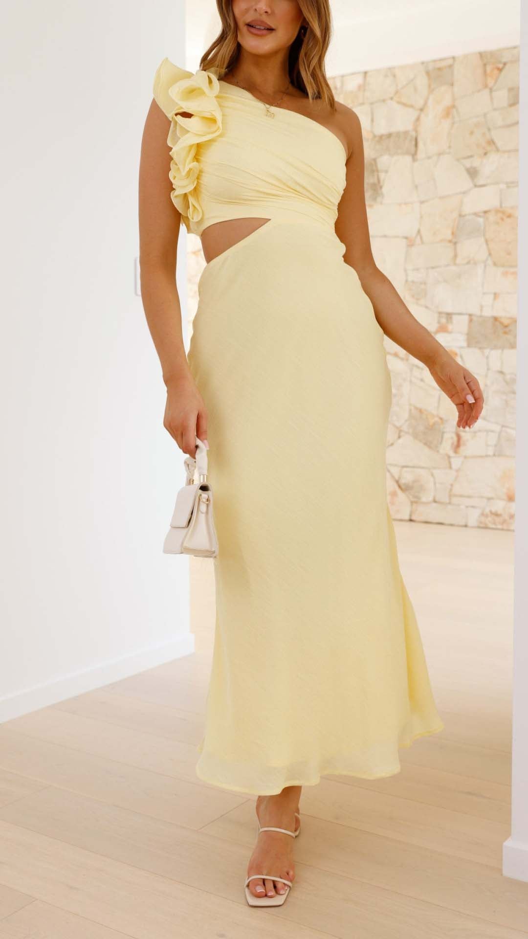 Blaire | One-Shoulder Cutout Maxi Dress