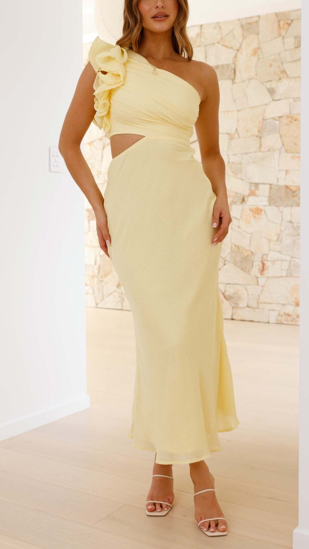 Blaire | One-Shoulder Cutout Maxi Dress