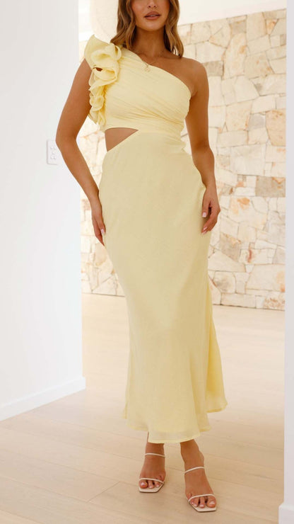 Blaire | One-Shoulder Cutout Maxi Dress