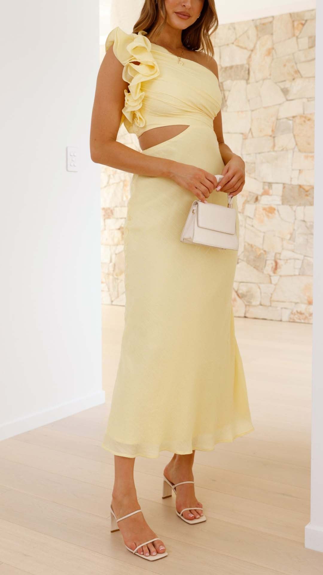 Blaire | One-Shoulder Cutout Maxi Dress