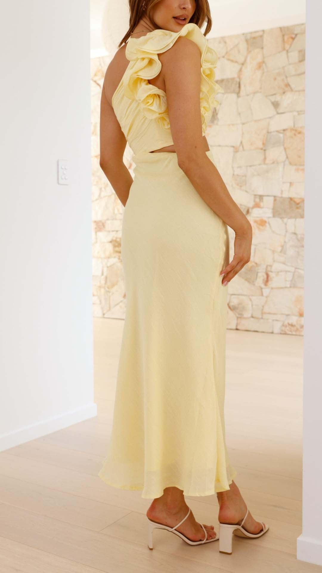 Blaire | One-Shoulder Cutout Maxi Dress