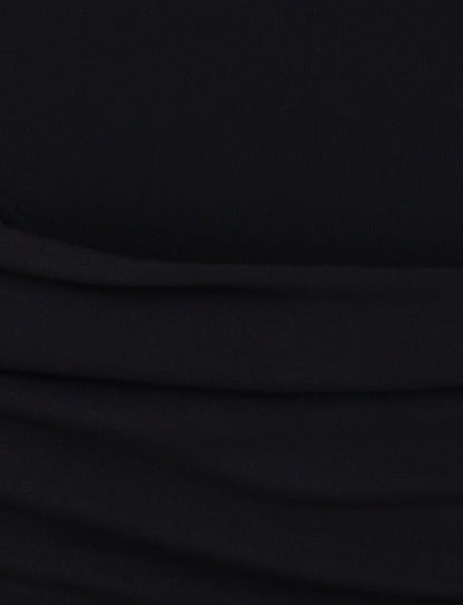Scoop Neck Spaghetti Strap Waist Cutout Bodycon Maxi Dress