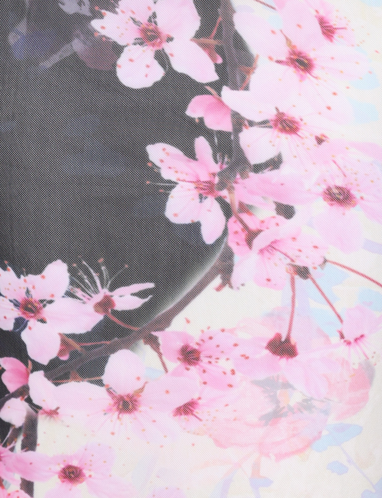 Blossom Print Strapless Contrast Panel Bodycon Maxi Dress