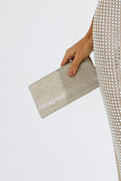 Tabitha Silver Clutch Bag