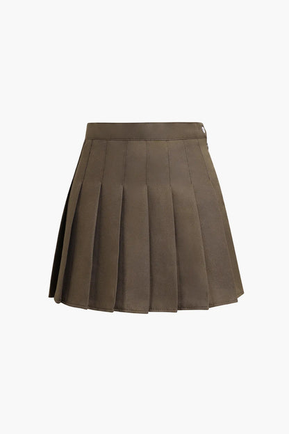 Talma Pleated Mini Skirt