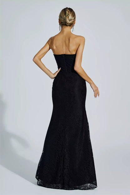 Teresa Black Diamond Off-shoulder Dress