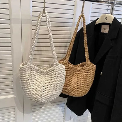 Popular Woven Design Bucket Shoulder Bag
