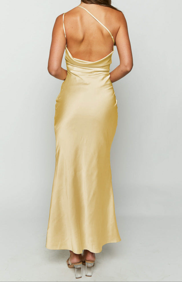 Bambi Yellow Formal Maxi Dress