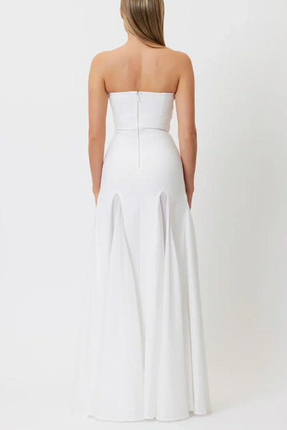 Dimiya Strapless Mesh Maxi Bandage Dress