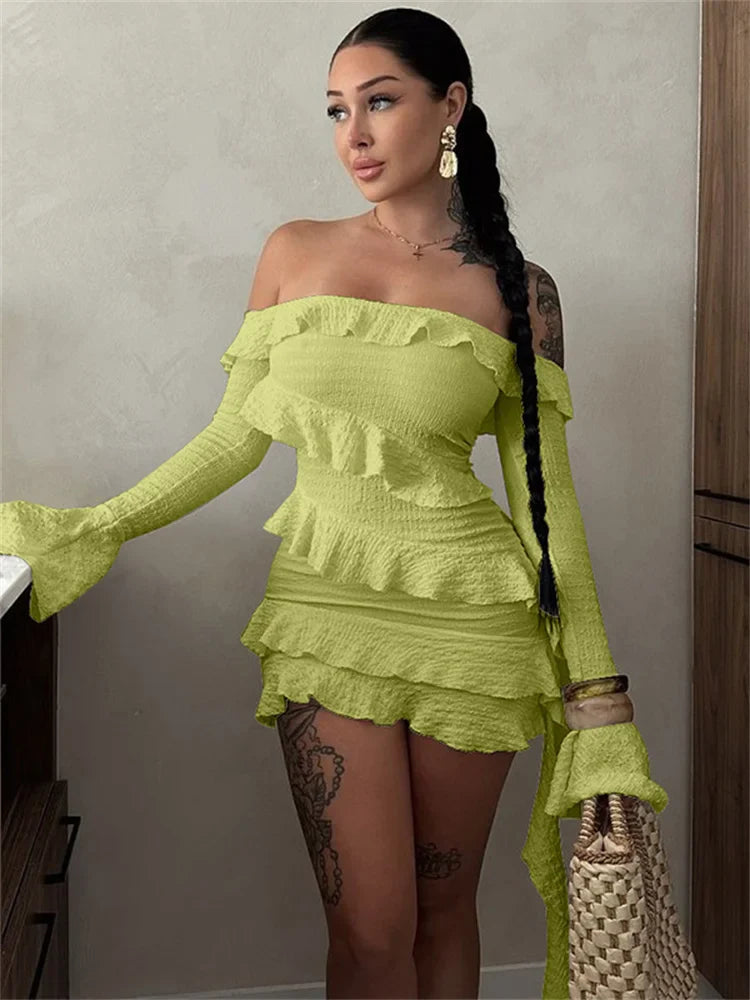 Bandeau Tassel Bandage Mini Dress